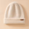 One-line forming~% pure cashmere knitted hat for men and women, warm ears in autumn and winter, thickened and versatile Cashmere