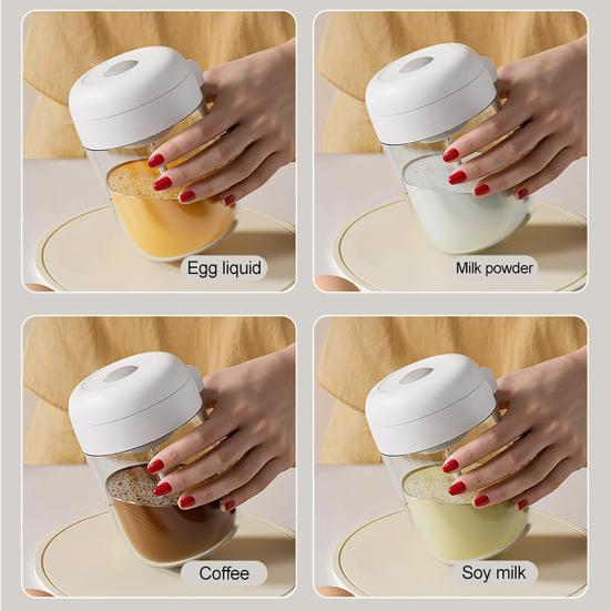 Electric Egg Stirring Cup Large Capacity Portable Cordless Automatic Mixing Cup Multi-purpose High Speed Coffee Milk Protein Powder Stirring Cup