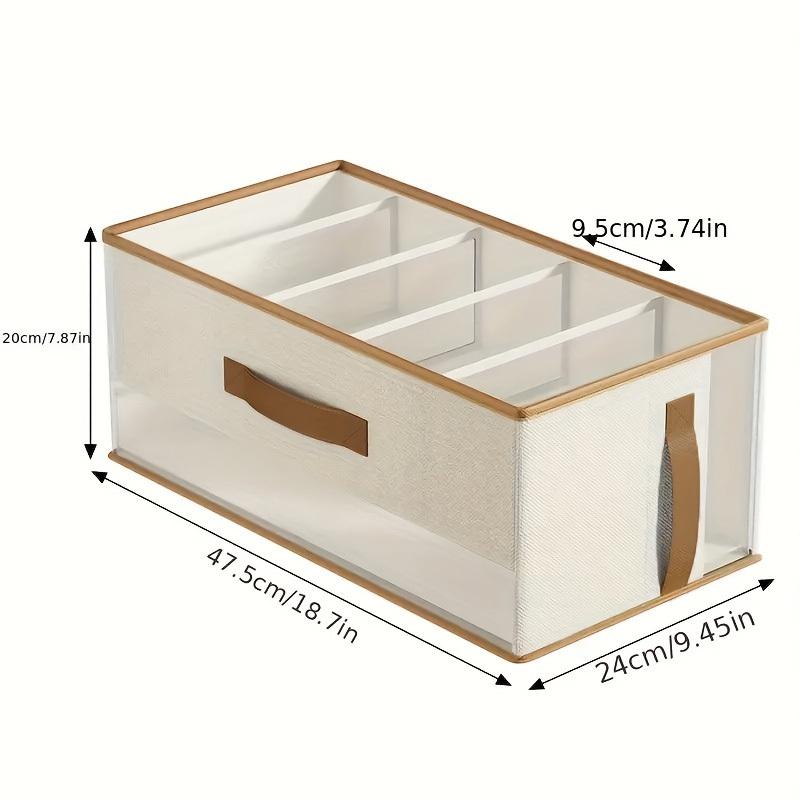 Storage Boxes with Dividers Multi-Compartment Design for Clothing, Luggage, Bag Storage