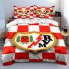 A red and white soccer club badge Bedding Duvet Cover Set Duvet Cover Pillowcases  (1 * Duvet Cover 2 * Pillowcases, without duvet insert)