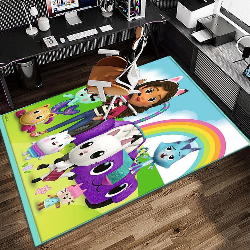 Rainbow Friends Dollhouse Office Rug Chair Mat, Game Carpet, Suitable for Front Door, Bedroom, Living Room, Desk, Holiday Gift