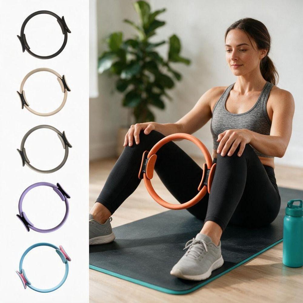 Fiberglass Pilates Ring Durable Fitness Circle Shaping Yoga Ring Pelvic Floor Training