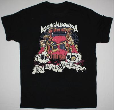 Asking Alexandria Regalo Per Fan Maglietta Nera Top T-shirt Cotone S-4XL