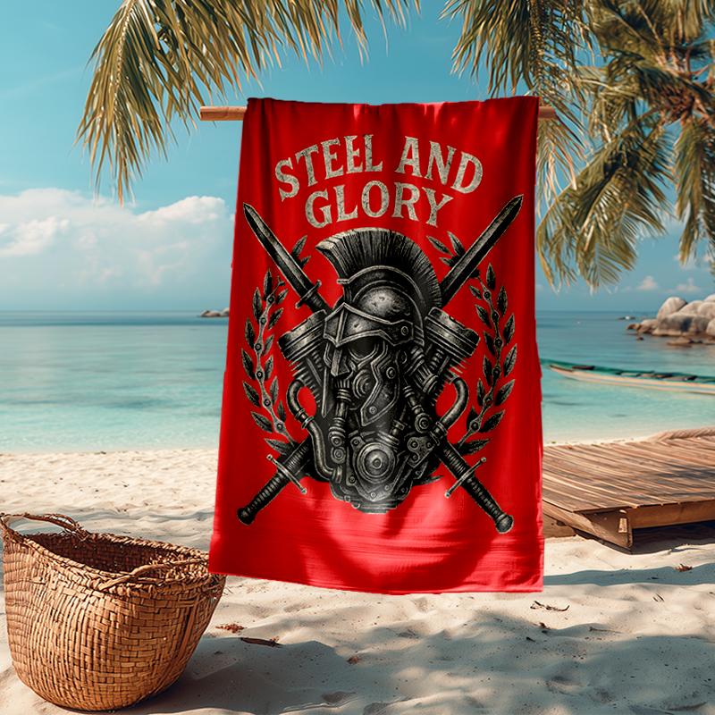 Gladiator Helmet Fashion Beach Towel: Ideal for Summer Adventures Soft, absorbent and quick drying suitable for swimming and bathing