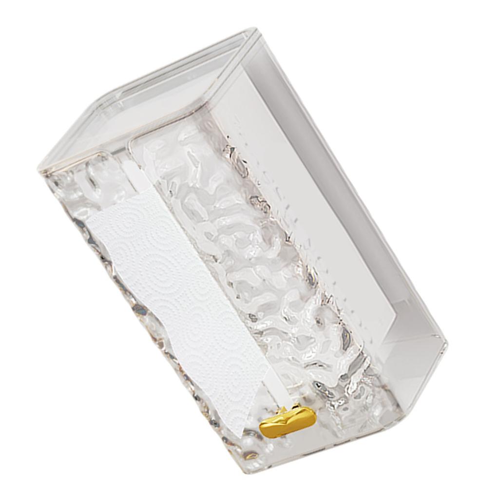 Wall Mount Tissue Box Cover Dryer Sheet Dispenser Clear PET ABS Pattern Versatile Tissue Container