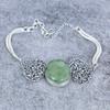 Prehnite Gemstone Handmade 925 Sterling Silver Bracelet 7-8" M-2742