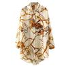 Fashion Women Loose Long Sleeve Printed Turn-down Button Ladies Top Shirts
