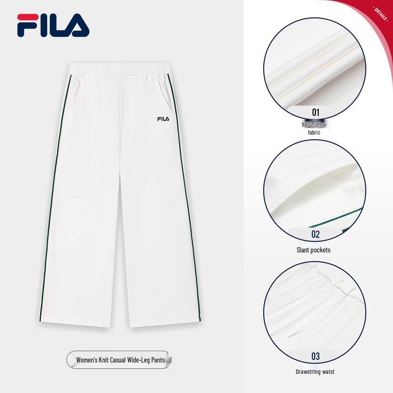 FILA Women s Knit Wide-Leg Pants L