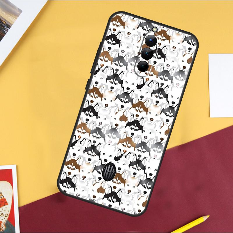 Animal Dog Husky Case For ZTE Nubia Red Magic 11 Pro 9 8 8S 9S 10S 10 Pro Plus 6R 6 7 6S 7S Pro 10 Air Cover