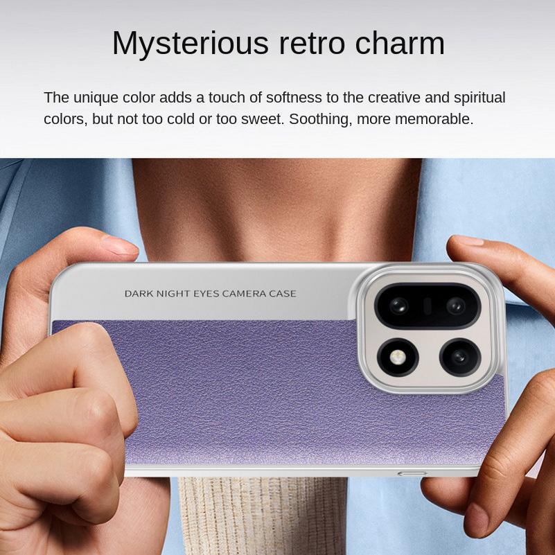 Plain Leather Classic Color-blocked Lens Heightened Case For OnePlus 15 13s 13T One Plus 13 Slim All-inclusive Cover