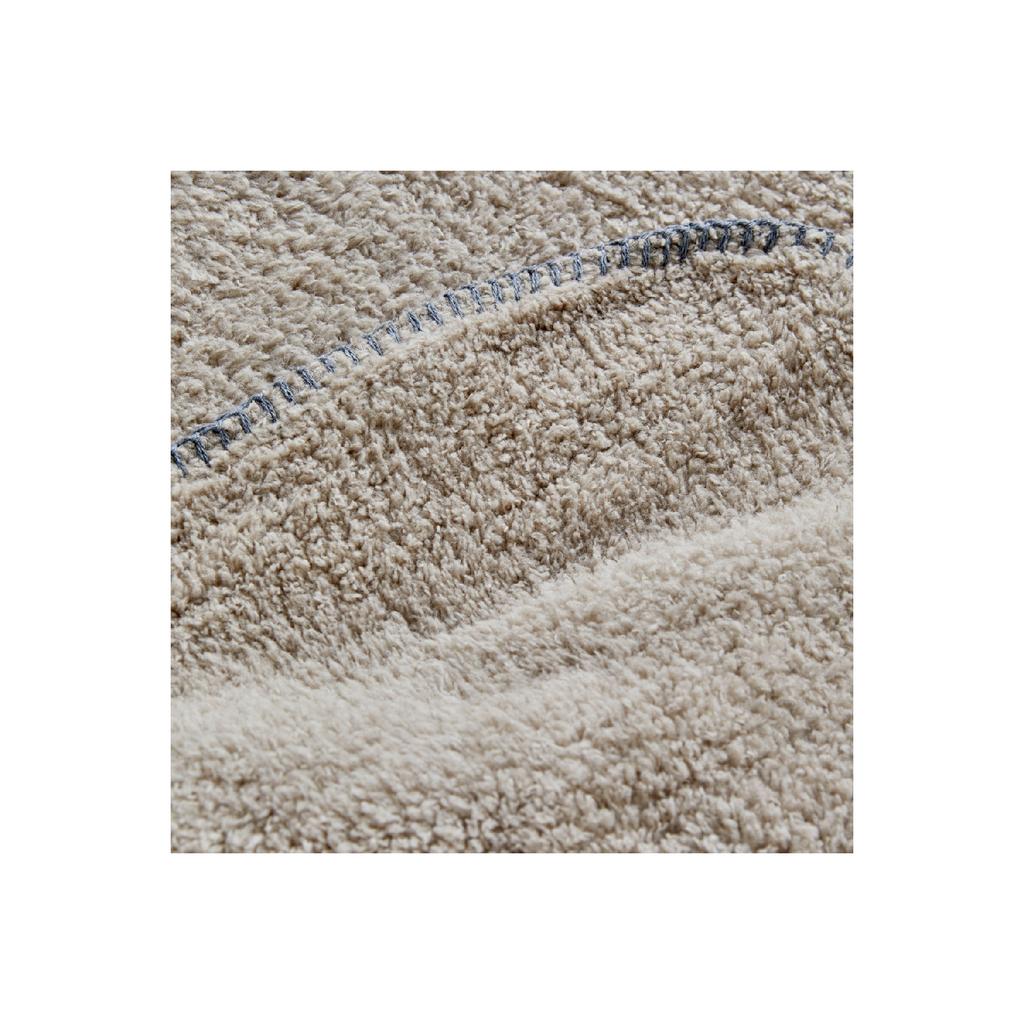 Faye Beige Double Sherpa Blanket