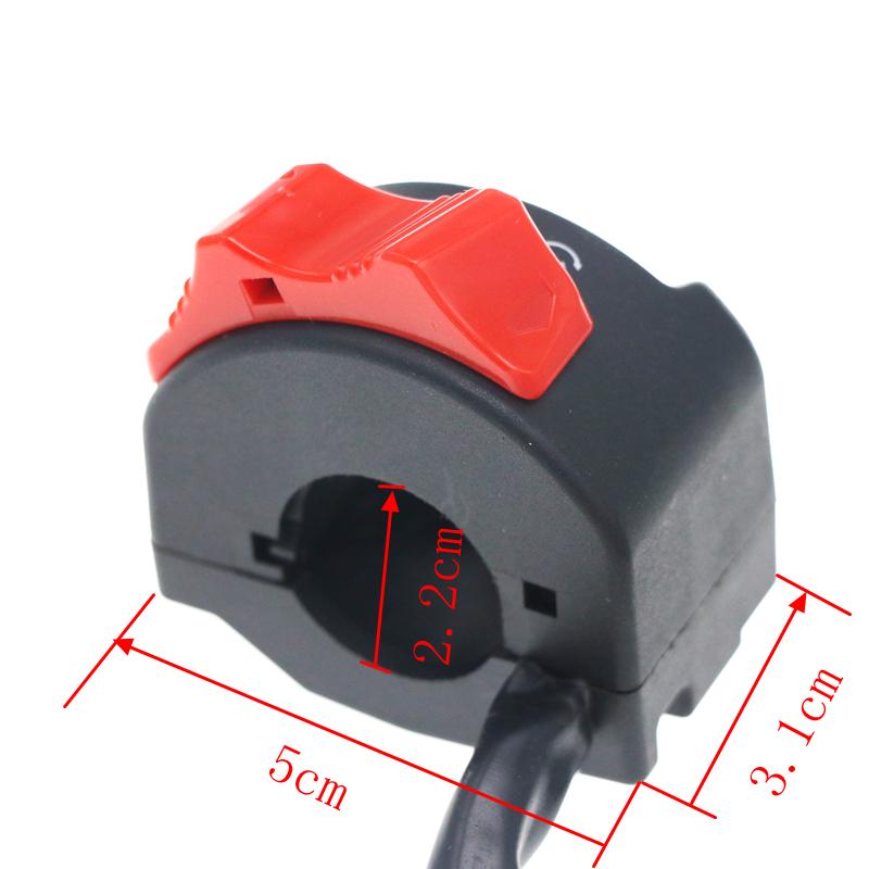 LMoDri Motorbike Handlebar Mount Push Button Start Kill ON OFF Headlight Fog Light Switch 12V Motorcycle