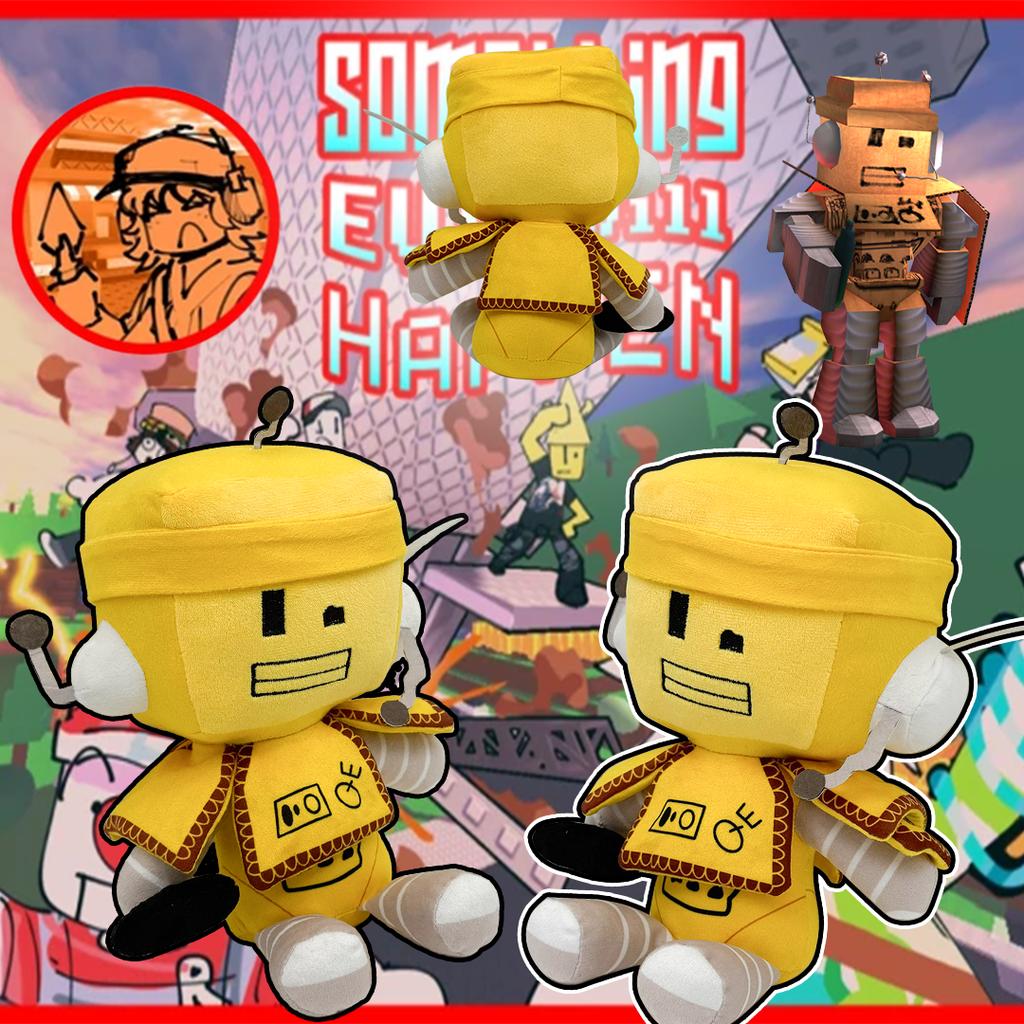 TreasuringU Something Evil Will Happen Plush Toys Yellow Robot Stuffed Doll Soft Plushie Birthday New Year Gifts