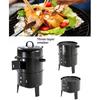 Grătar cu cărbuni 3 în 1 Afumătoare Grătar Grătar de grădină Barbacoa de Cărbuni Ustensile bbq