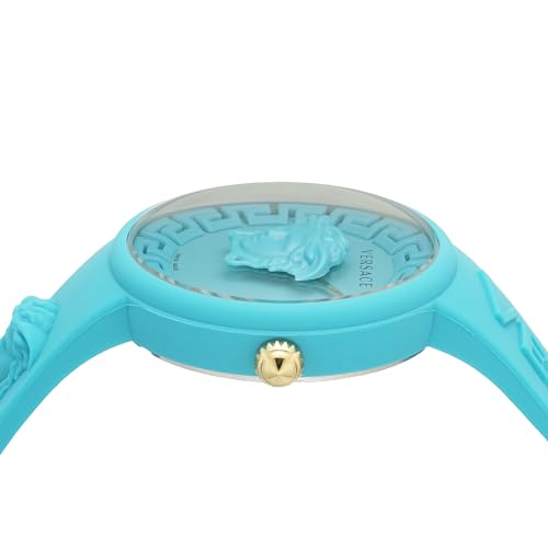 Versace MEDUSA POP Watch, Blue Dial, Quartz Movement, 3 ATM Water Resistance, Sapphire Crystal, 40mm, VE6G00423, Women's, Blue