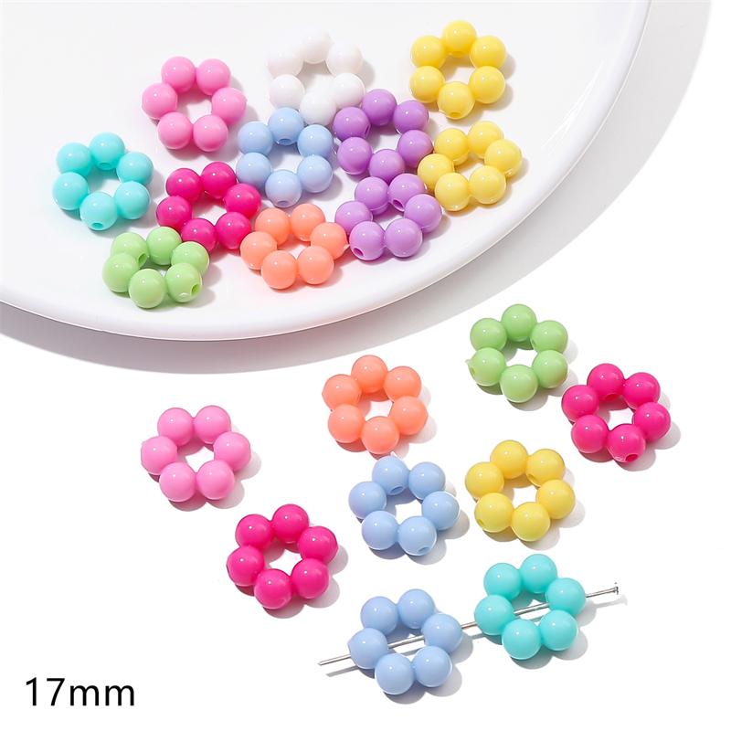 

20-200 шт. разноцветные акриловые однотонные бусины особой формы, разбросанные бусины, браслет ручной работы, аксессуары для браслетов 17mm 20pcs/bag