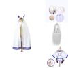 Betoverende Emilia-jurk cosplay set met elegante pruik voor dames, perfect voor een anime-feestkostuum.