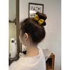 New Knitted Hairpin Female Milk Curry Sweet Casual All-match Bow Hairpin Hair Pans Hair Ball Hair Accessories