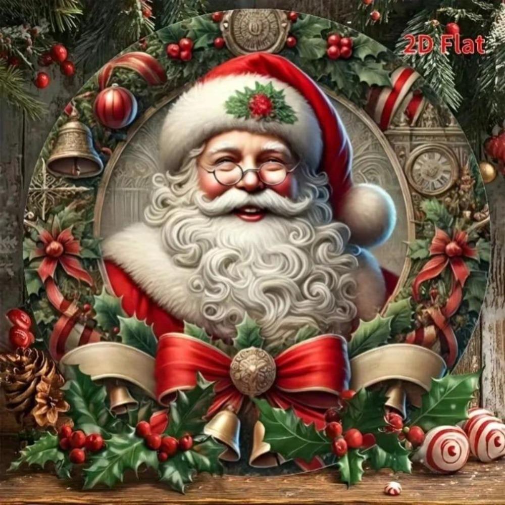 2D Round Metal Wall Art Home Decor Kitchen Garden Christmas Gift Room Decoration