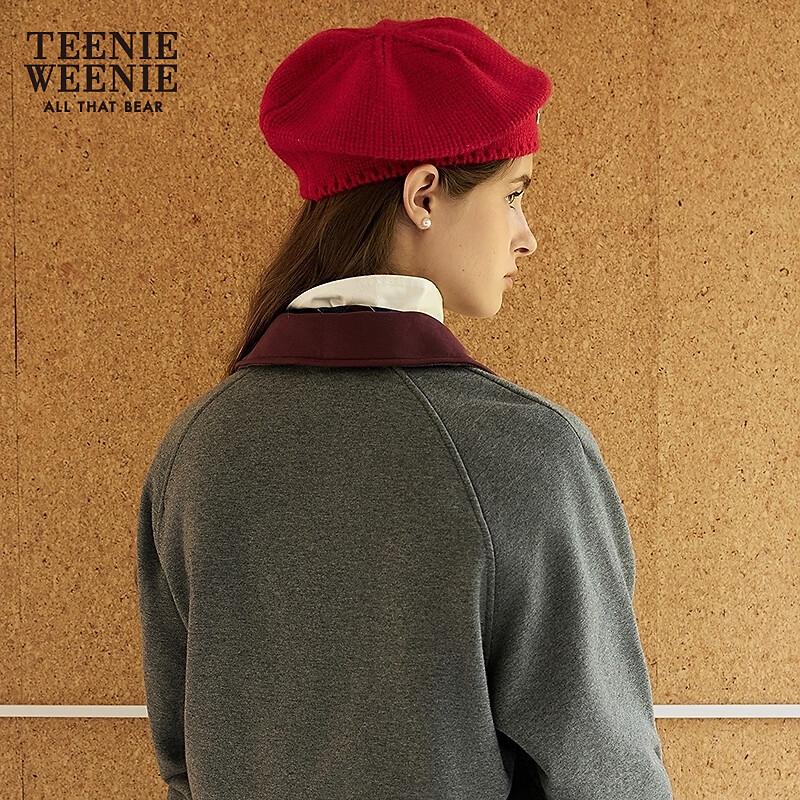 Teenie Weenie Women's Colorblock Half-Zip Polo Sweatshirt