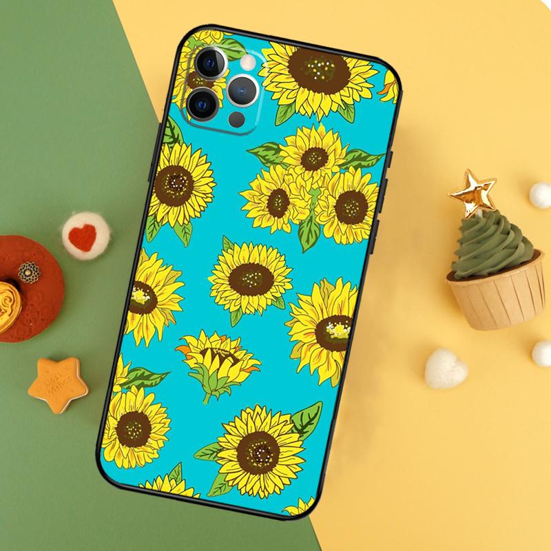 Sunflower Phone Case For iPhone 17 17Air 16 16E 15 14 13 12 11 Pro Max 12 13 Mini Shockproof Cover