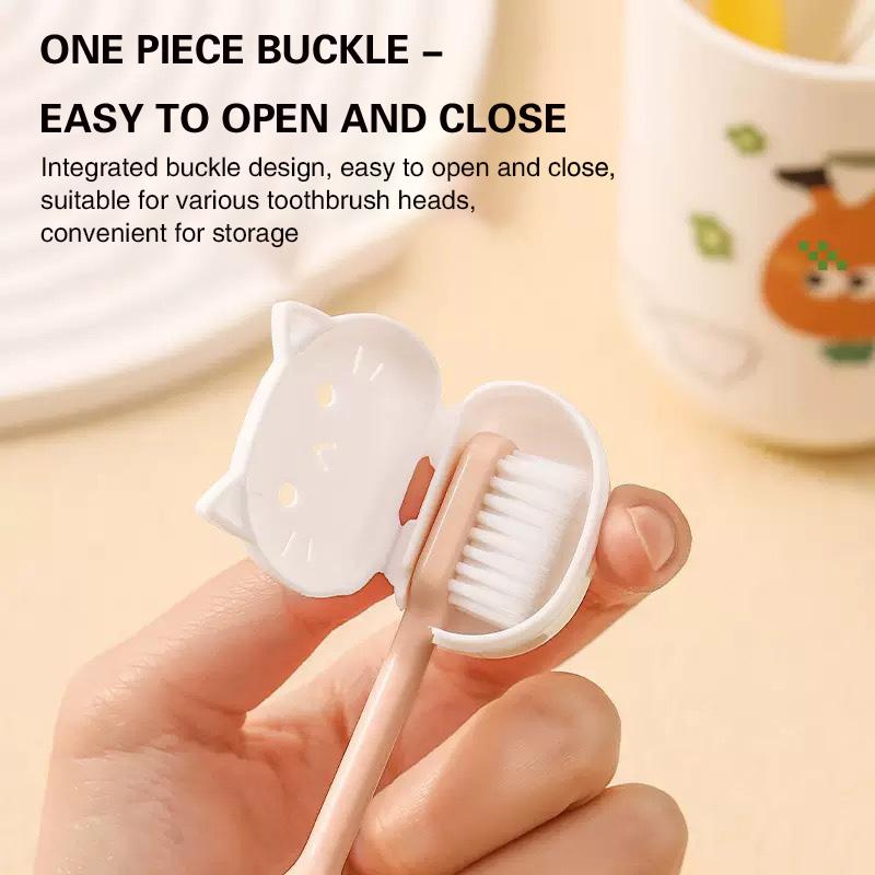 Cartoon Cat Toothbrush Protector 1/4/8PCS Travel Essentials Toothbrush Cover Reusable Toothbrush Storage Shield