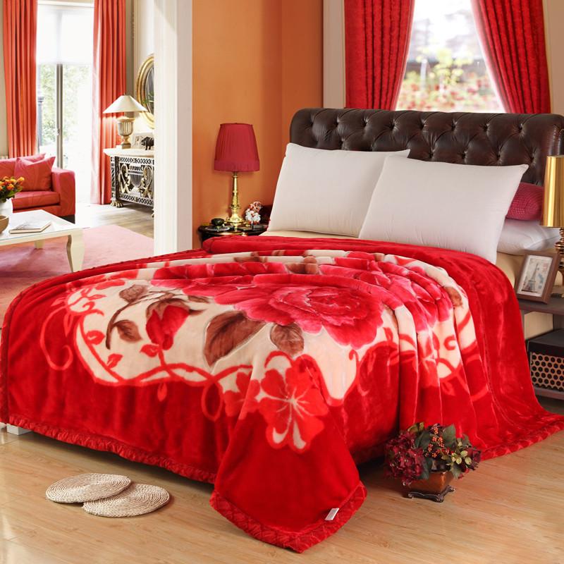 Double-Layer Thickened Raschel Blanket for Adults and Children