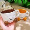 Handgekniffene Füße Keramik-Kaffeetasse, Kreative Keramik-Hochwertige Tasse, Getränkebecher, Milchbecher, Geschenk für Freundinnen Trinkgeschirr