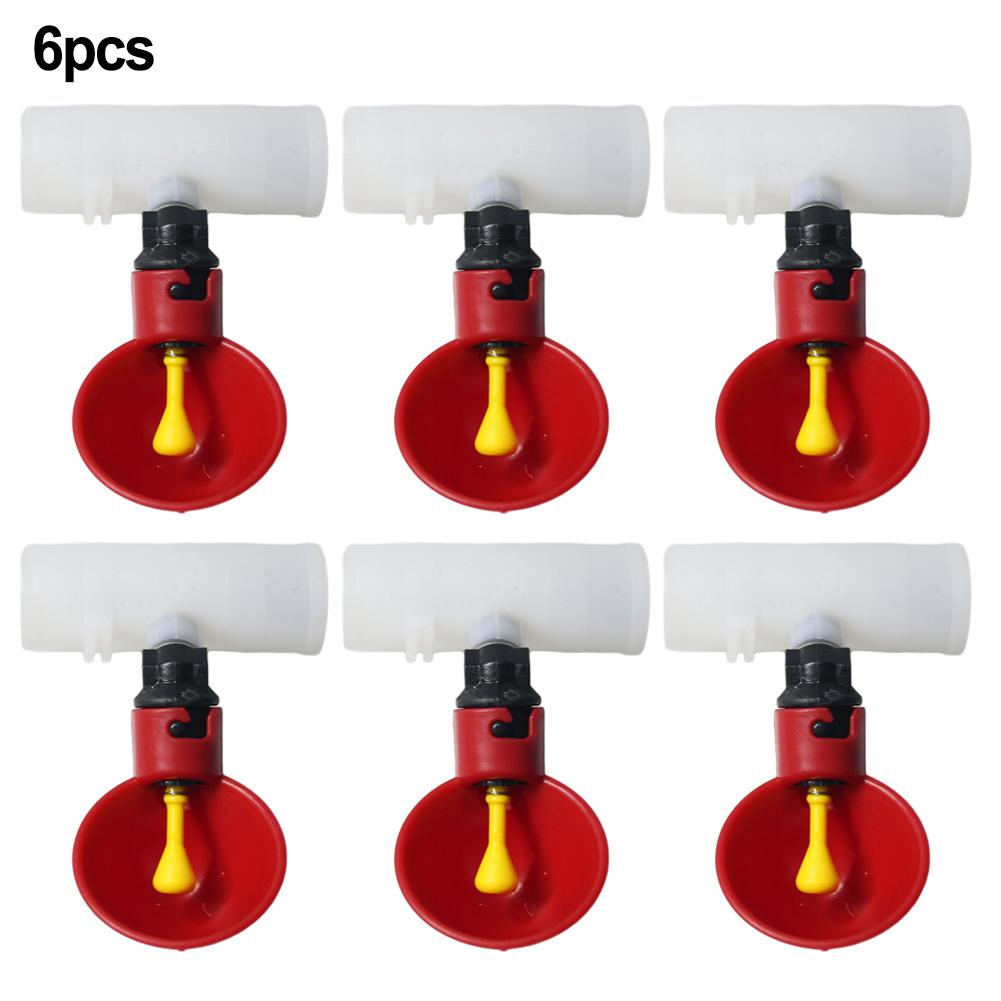 

Совершенно новые соединители для поилок для птицы 6 автоматических удобных чашек для поилок для птицы с 1/2-дюймовыми ПВХ-соединителями T