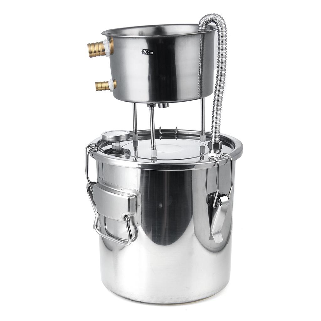 304 Stainless Steel Distiller Moonshine Still Alcohol Mashine Home DIY Brewery Whisky Water Wine Brewing Kit Wine Making Boiler 11L