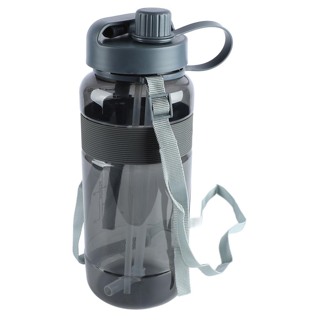 Sports Water Bottle Leakage Proof Detachable Silicone Straw Portable Drinking Bottle with Handle