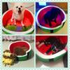 Cartoon Watermelon Shaped Kennel House for Cats Puppies Warm Dog Bed Mat Sofa Pet Cat Bed for Dogs Fruit Bed