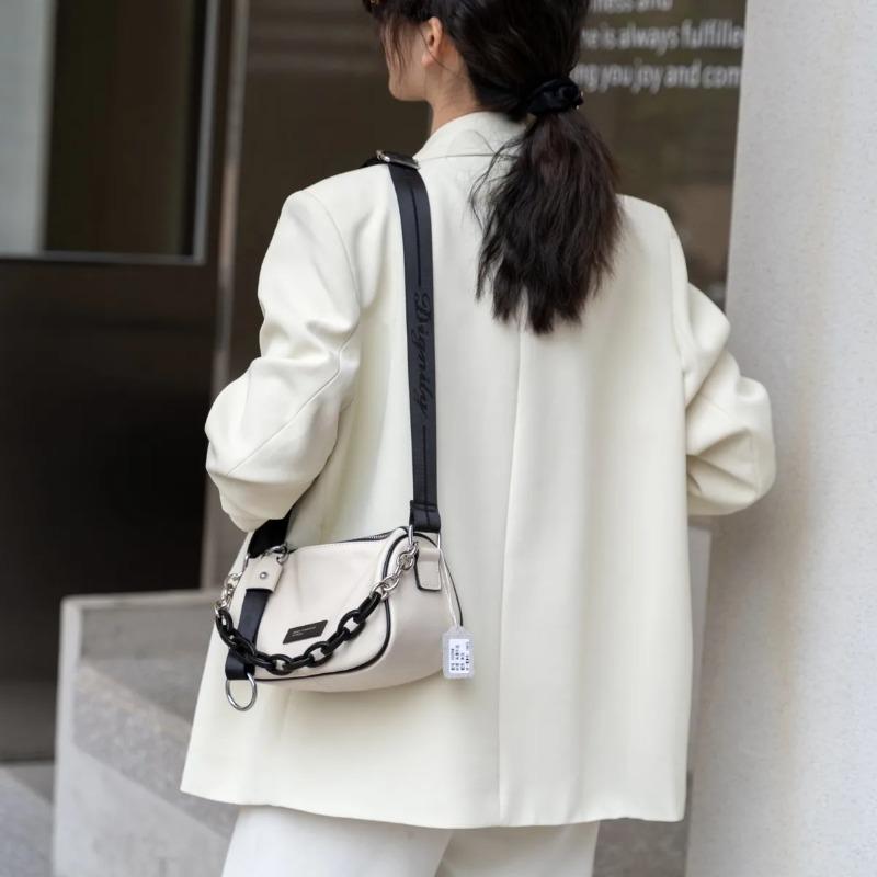 Girl's Natural Cowhide Leather Crossbody Bag - ReNew Petite Square Purse for Women, Minimalist & Versatile Sling Bag