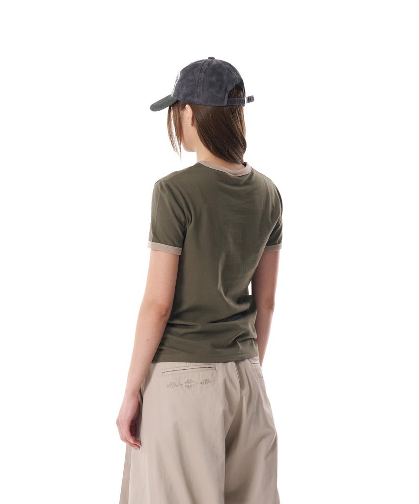 AAKAM Vtg Ink Ringer Top (Khaki)