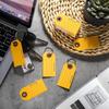 500 Pcs Key Tags with Rings 1.38 X 2.76 Inches Key Chain Tags Labels for Box Keychain Office Shop Car Supplies(Yellow)