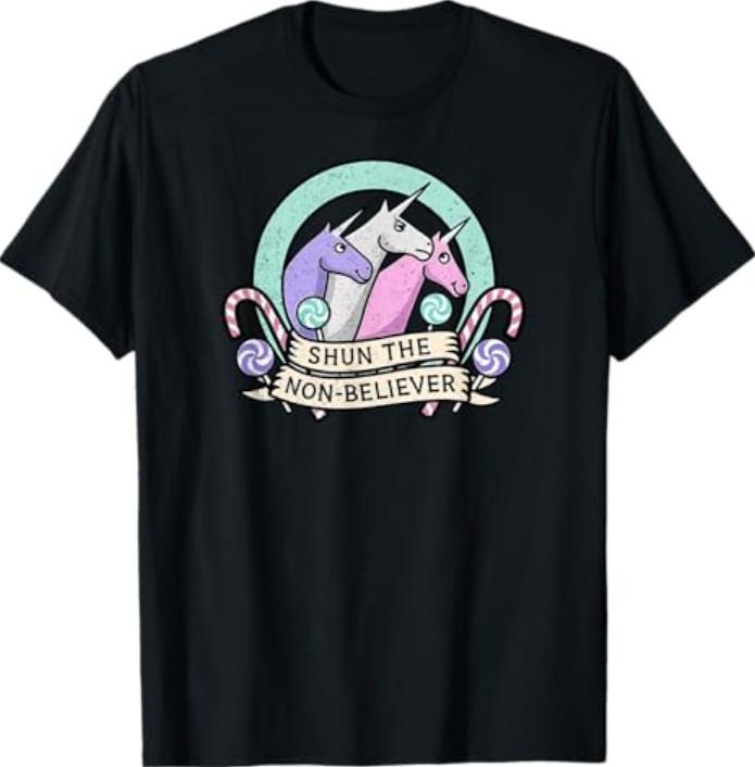 Shun The Non-Believer Funny Charlie Unicorn Sarcasm Meme T-Shirt S