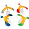 4pcs Balancing Eagle with Pyramid Stands Finger Balance Bird Creative Desktop Decorative Ornaments Novelty Trick Party Gifts