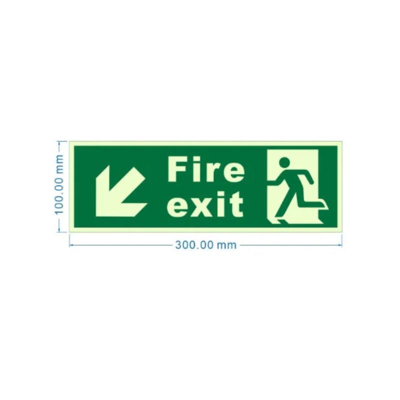 

1 Sheet Glow-In-The-Dark Safety Exit Emergency Passage Sign Label Sticker Luminous Escape Direction Guide Sign Stickers