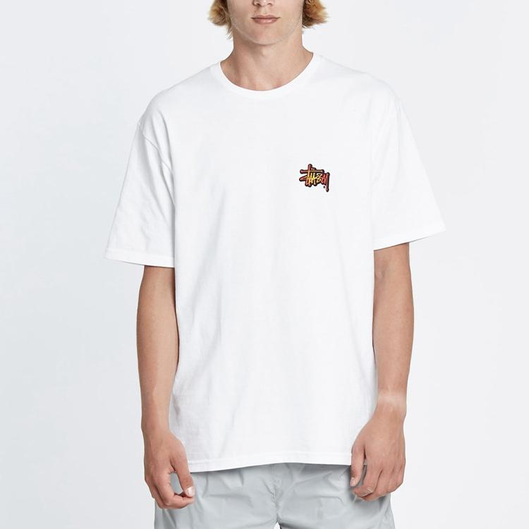 Stussy Fireball Tee Unisex T-shirts White 1904225