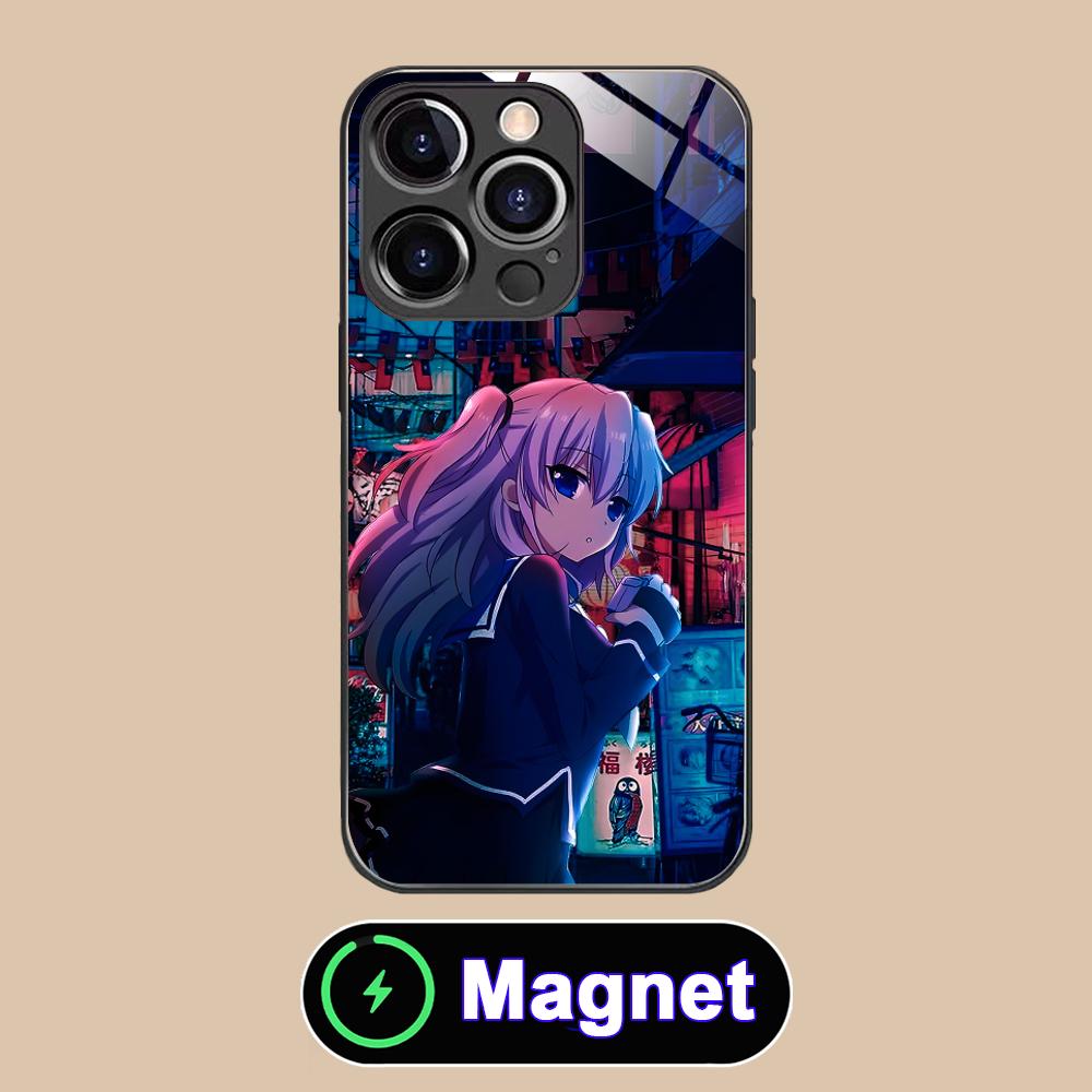 Charlotte Tomori Nao Glass MagSafe Mobile Phone Case for iPhone 17 16 15 14 13 12 11 Air Pro Max Plus Mini Colorful Cover