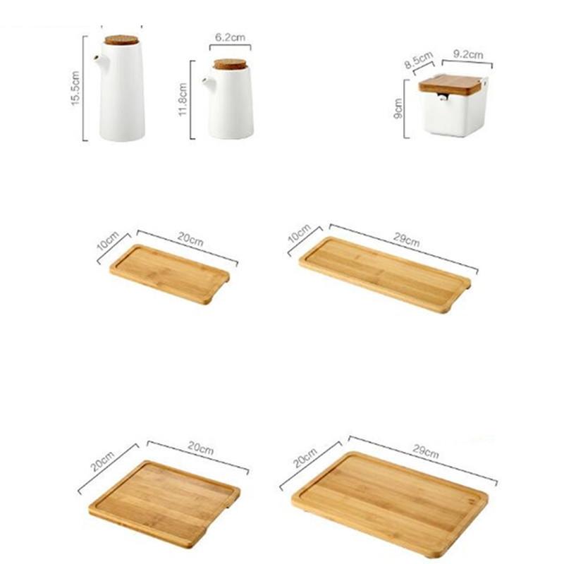 Simple Household Ceramic Seasoning Jar Set Salt and Pepper Storage Oil Pot Kitchen Spice Organizer