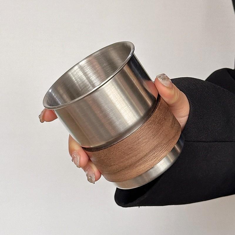 Foldable Water Cup 304 Stainless Steel Wind Easy Cup Outdoor Camping Cup Portable Coffee Cup