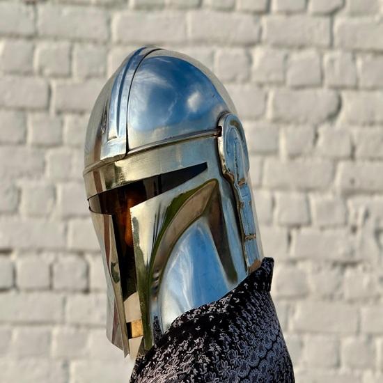 Steel Helmet Cosplay Armor Prop Collectible Handmade Helmet Gift