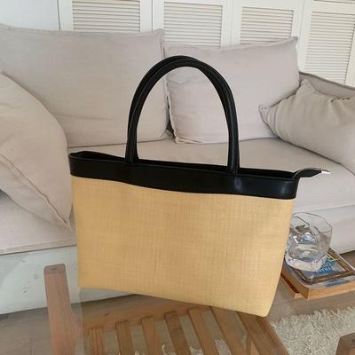 Korean Version of Summer New Straw Handbag Large Capacity Commuting Women's Bag Casual Beach Vacation One-shoulder Tote Bag