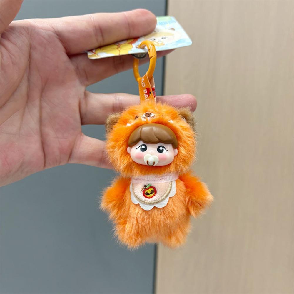 

Fluffy Soft Animals Plush Doll Bag Charms Animals Plush Key Ring Backpack оранжевый
