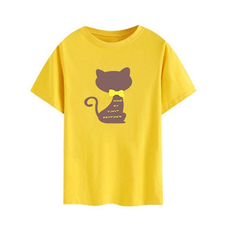 Summer 2025 New Short-sleeved T-shirt Women's Round-neck Printed Top