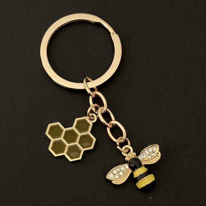 Adorable Beehive Alloy Keychain Pendant
