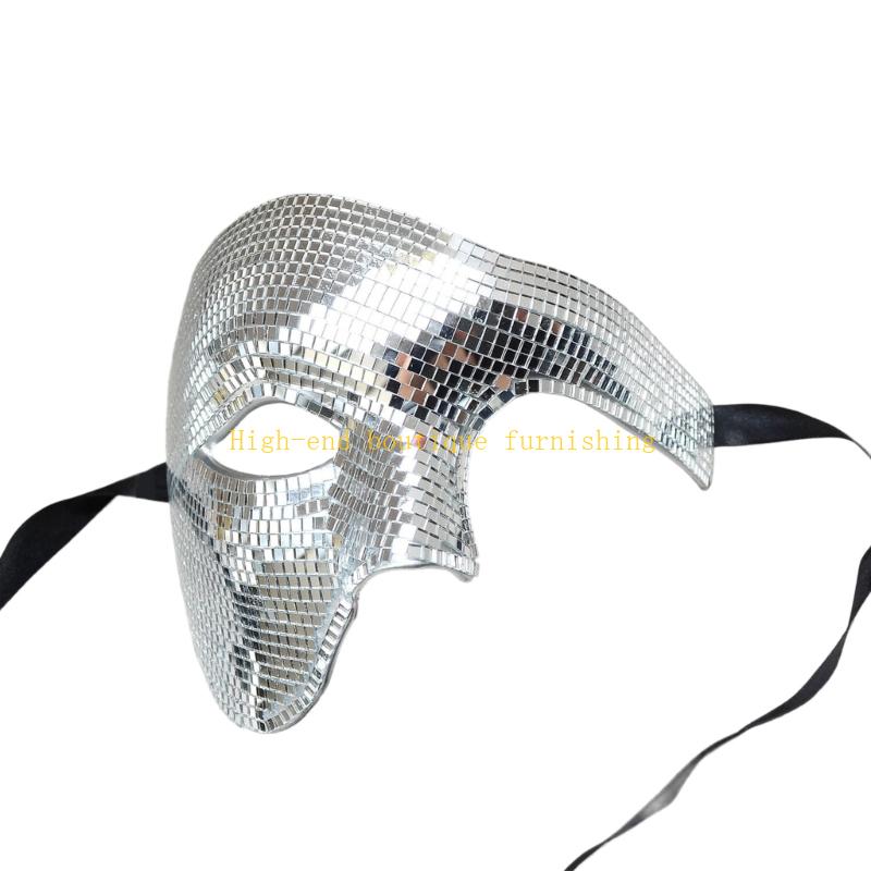 

Elegant Half Face Mask For Halloween Costume Parties Carnival Event Cosplay Accessory for Masquerades Ball срібний