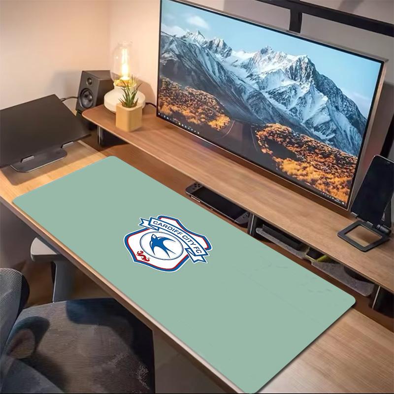 Cardiff City FC Print Cushion Non-slip Laptop Tablet Big Mousepad XXL Mat Mini PC Playmat With Lock Edge