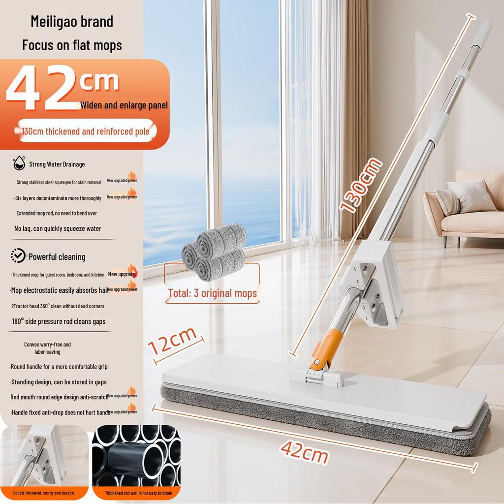 Dual-Use Flat Mop 2025: Wet/Dry Hands-Free Cleaning